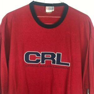 Vintage Chaps Ralph Lauren Ringer T-Shirt XL Red